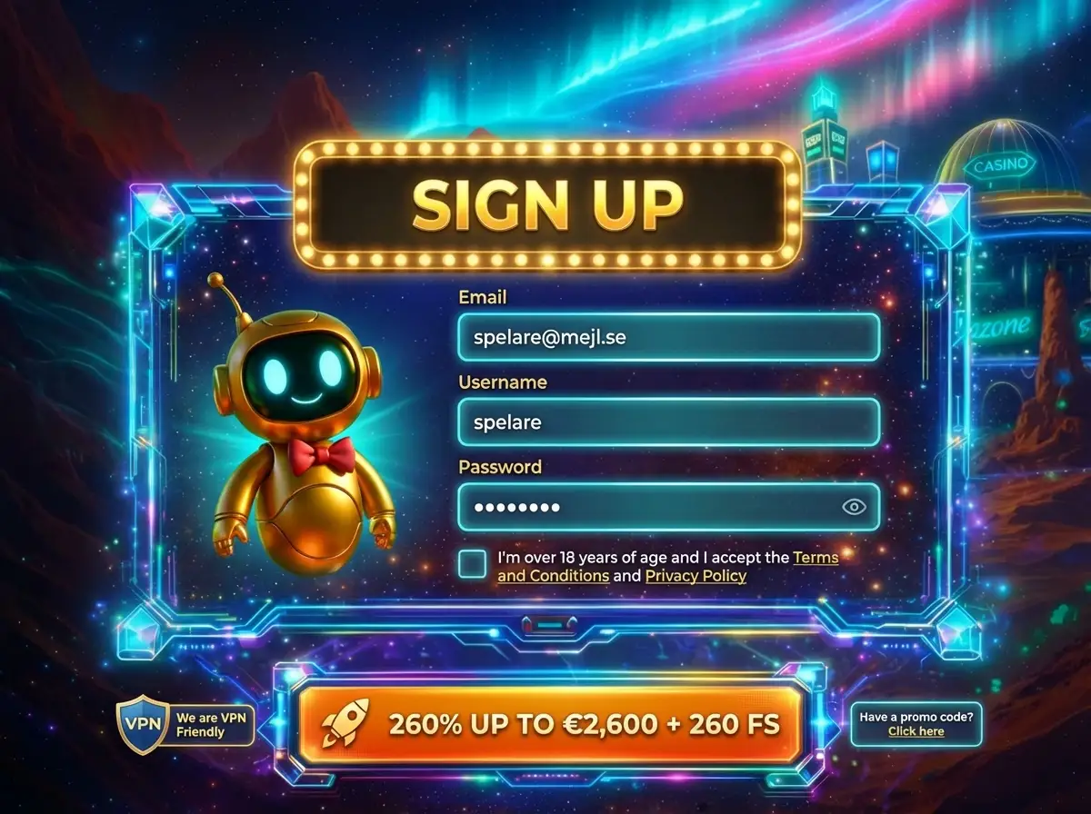 Vegazon registreringsformulär